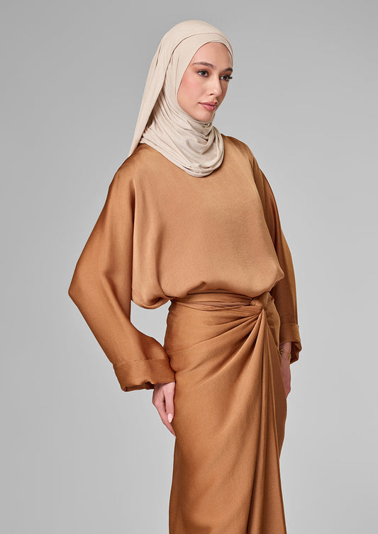 Bronze Satin - Sarong & Top Set