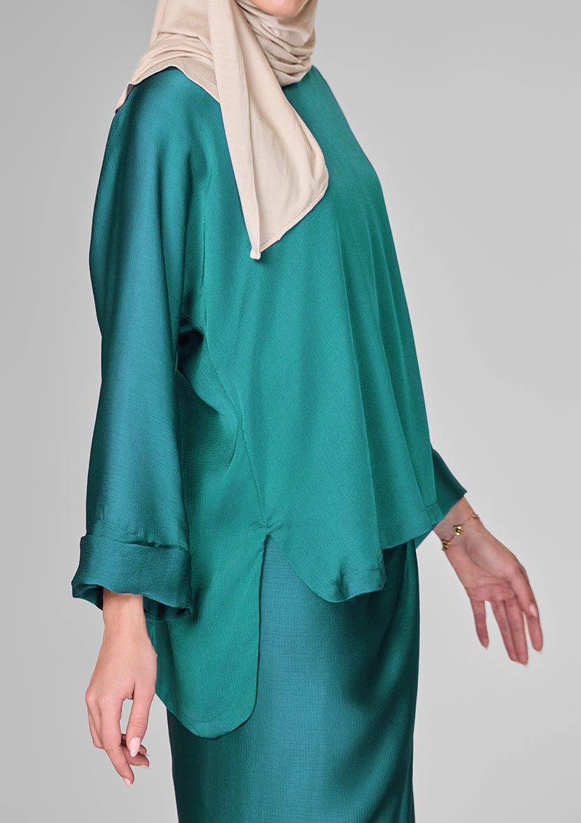 Green Satin - Sarong & Top Set