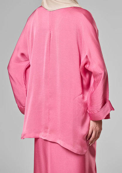 Navy Satin - Sarong & Top Set