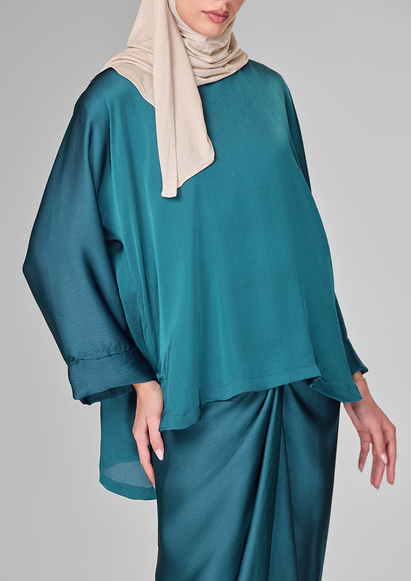 Green Satin - Sarong & Top Set