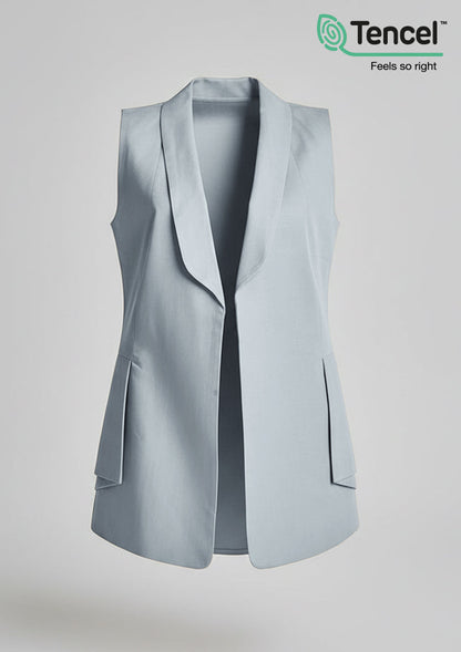 Side Folds Vest-Tencelâ„¢ - BOKITTA