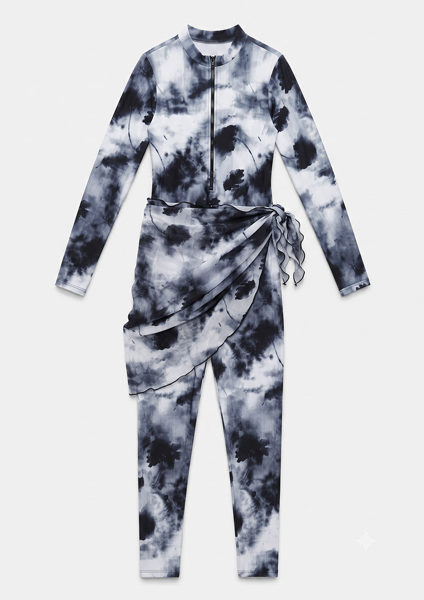 Storm Cloud Overall – 3 Piece Modest Swim Set