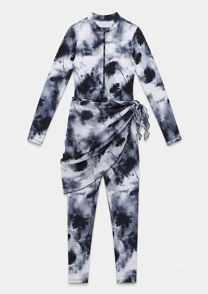 Storm Cloud Overall – 3 Piece Modest Swim Set