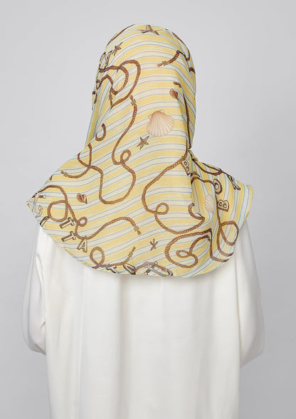 Sunlit Sailor - Instant Hijab With Inner