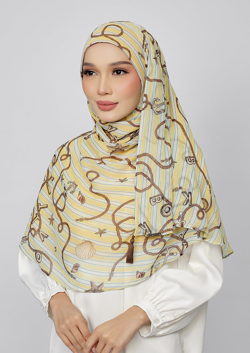 Sunlit Sailor - Instant Hijab With Inner