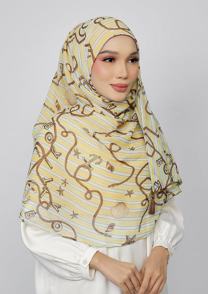 Sunlit Sailor - Instant Hijab With Inner