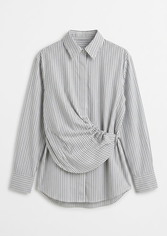 Tuscany Wrap Shirt - Gray - 100% cotton