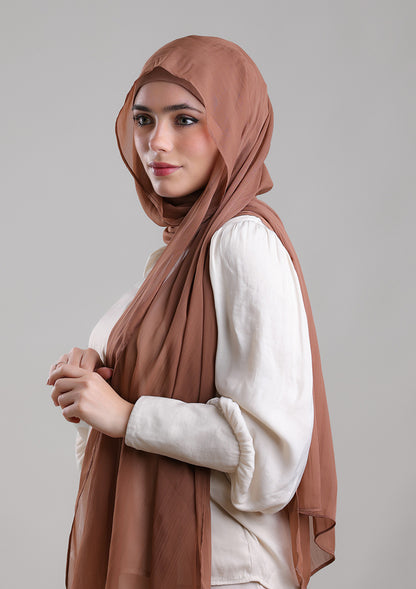 Wet Sand-Plain Crinkled Chiffon