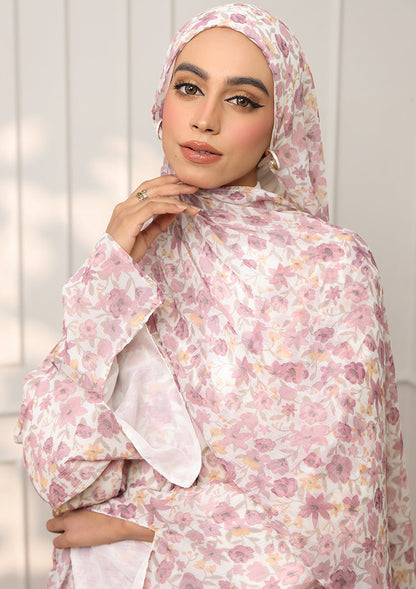 Tie Front Abaya & Shawl Set - Eden Garden