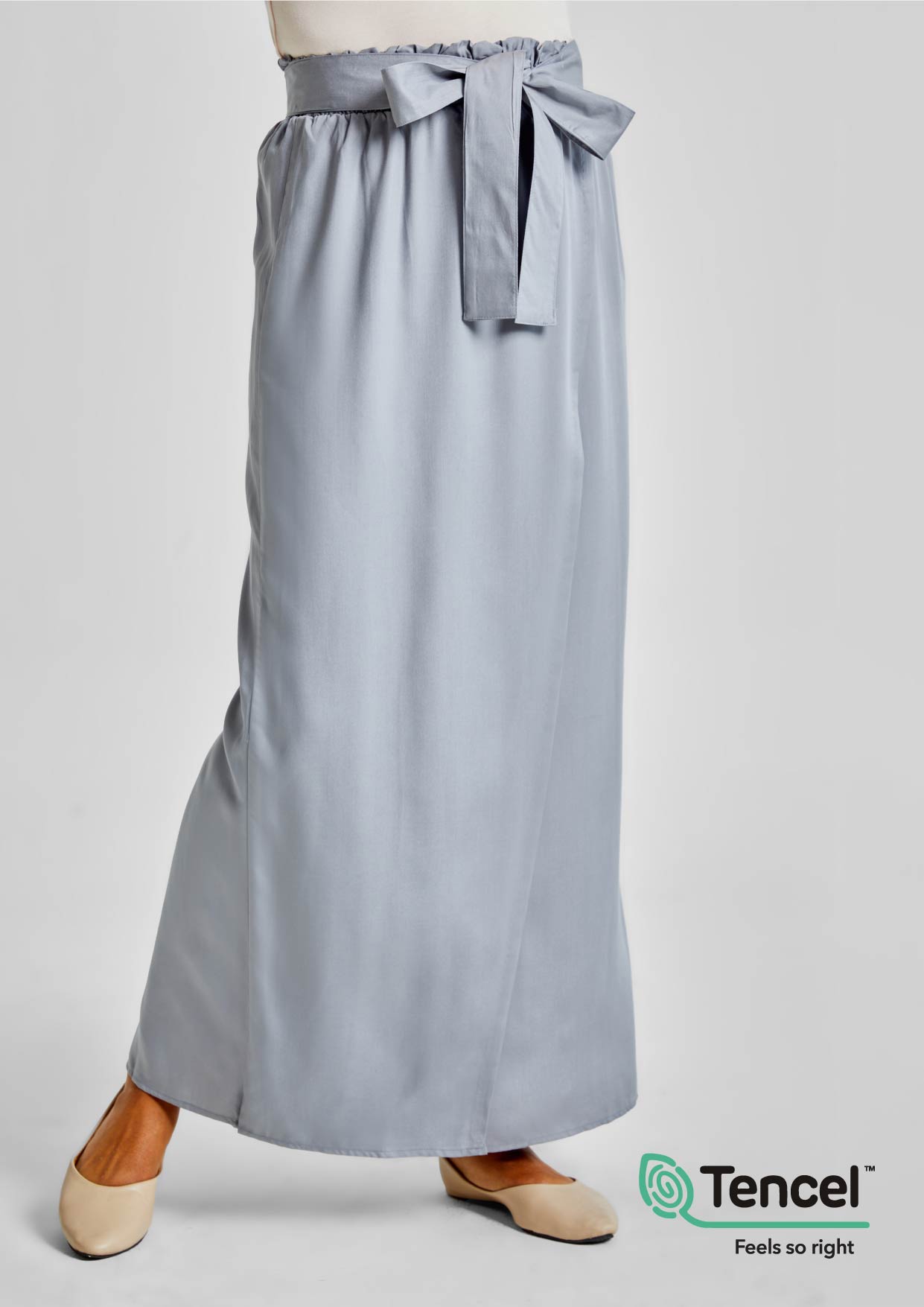 Wrap-Style Modest Skirt in Tencel™