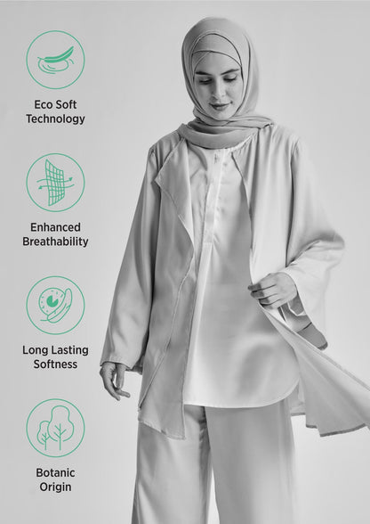 Asymmetric Draped Cardigan in Tencel™