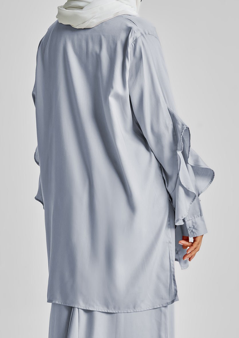 Ruffled Shirt-Tencelâ„¢ - BOKITTA