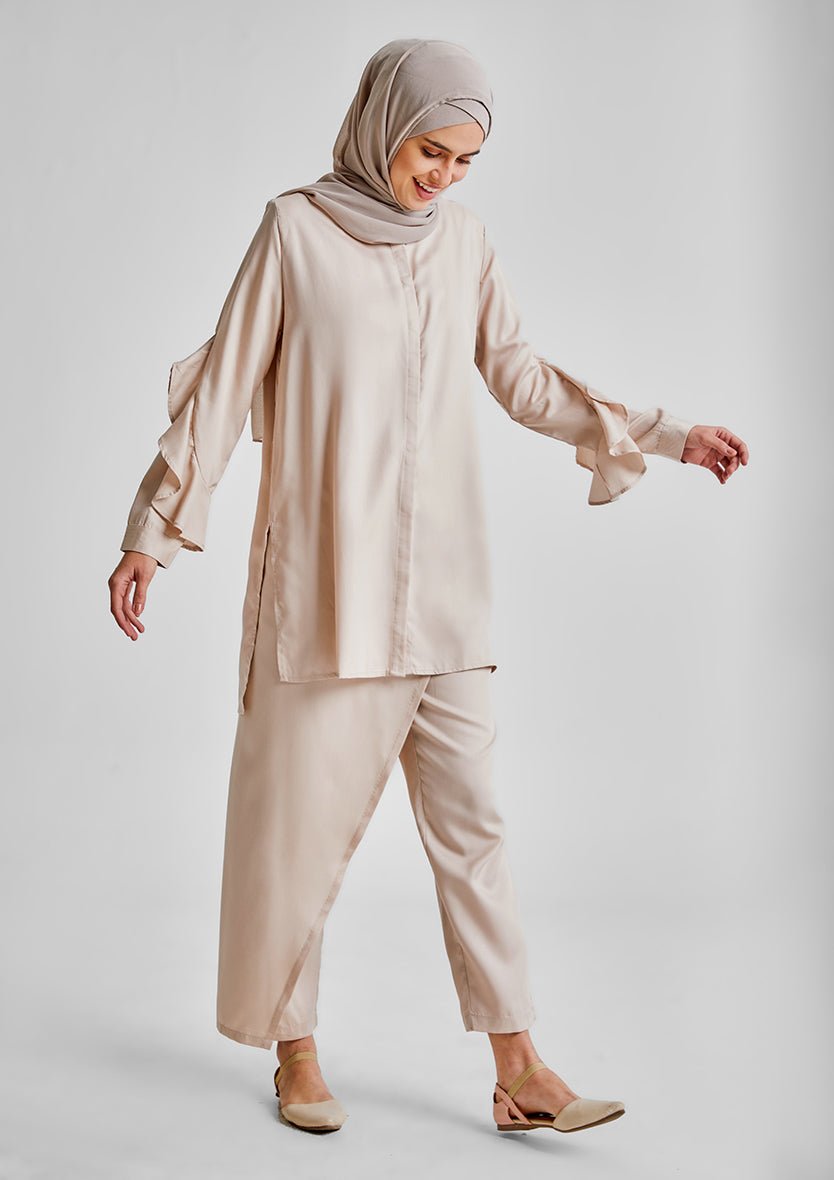 Ruffled Shirt-Tencelâ„¢ - BOKITTA
