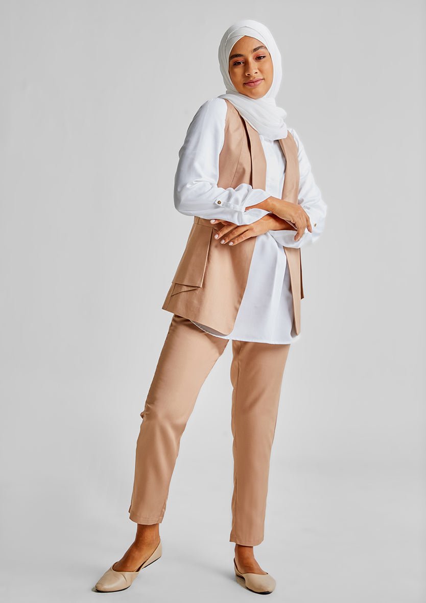 Side Folds Vest-Tencelâ„¢ - BOKITTA