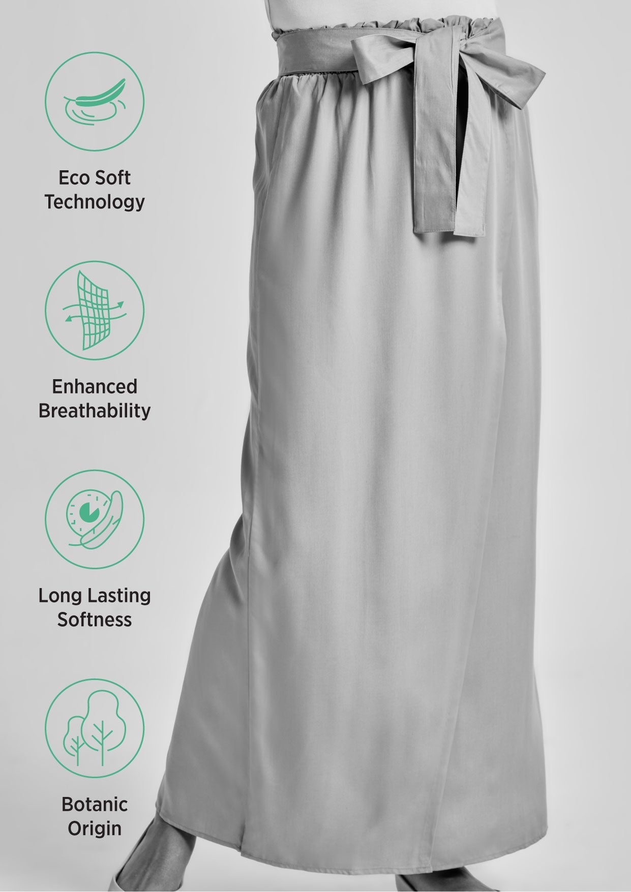Wrap-Style Modest Skirt in Tencel™