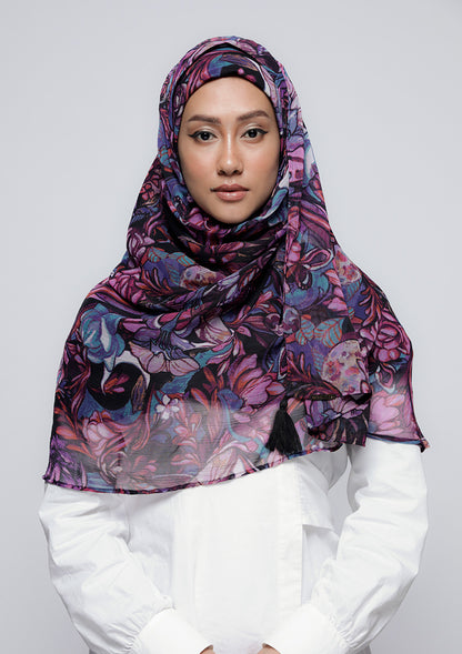 Brave Heart - Printed Crinkled Chiffon