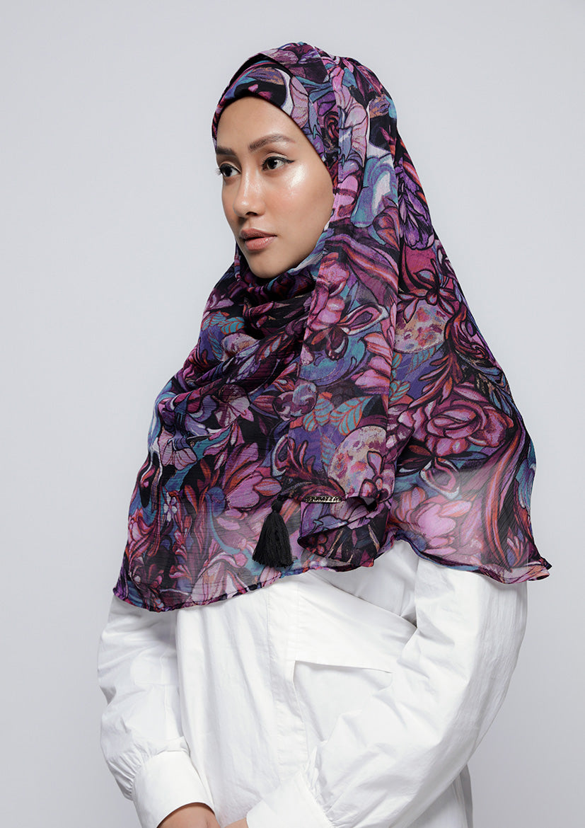 Brave Heart - Printed Crinkled Chiffon