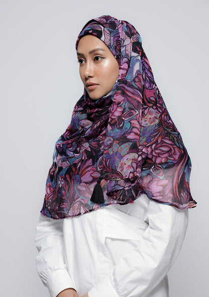 Brave Heart - Printed Crinkled Chiffon