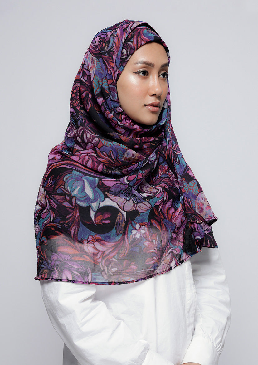 Brave Heart - Printed Crinkled Chiffon