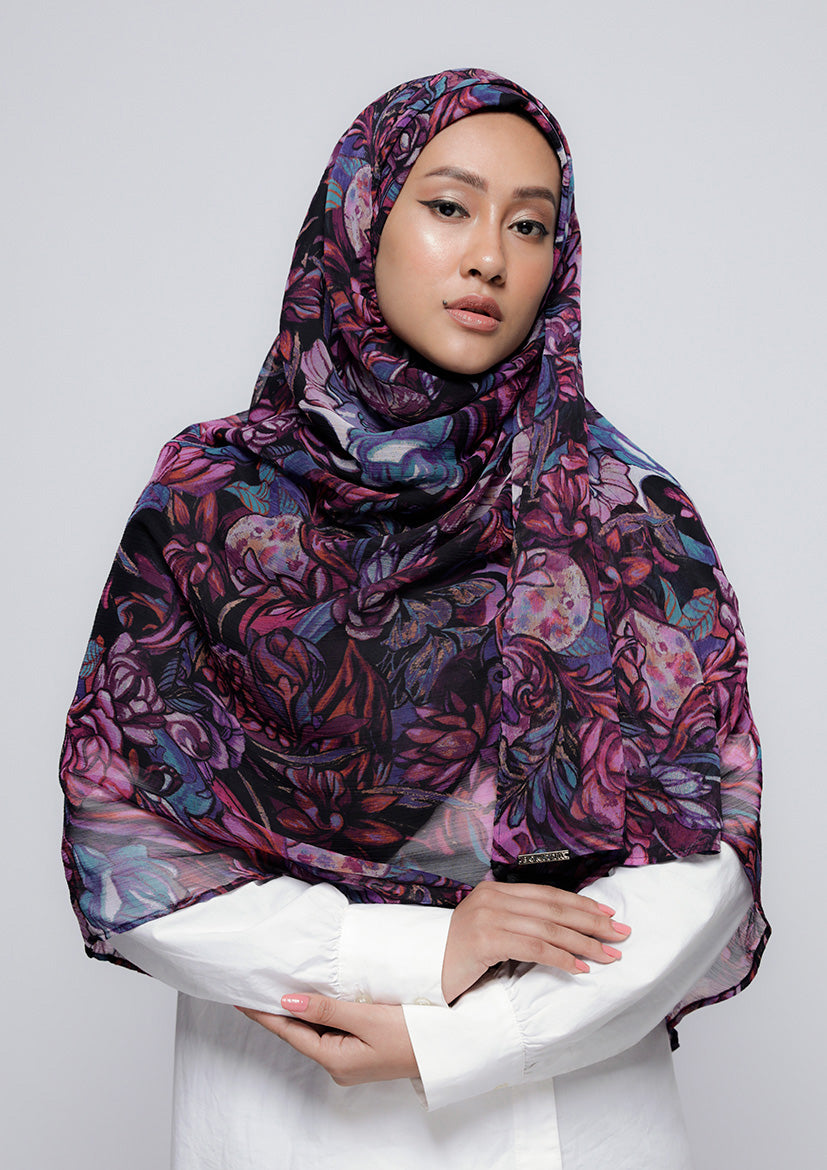 Brave Heart - Printed Crinkled Chiffon