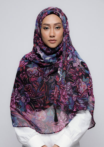 Brave Heart - Printed Crinkled Chiffon