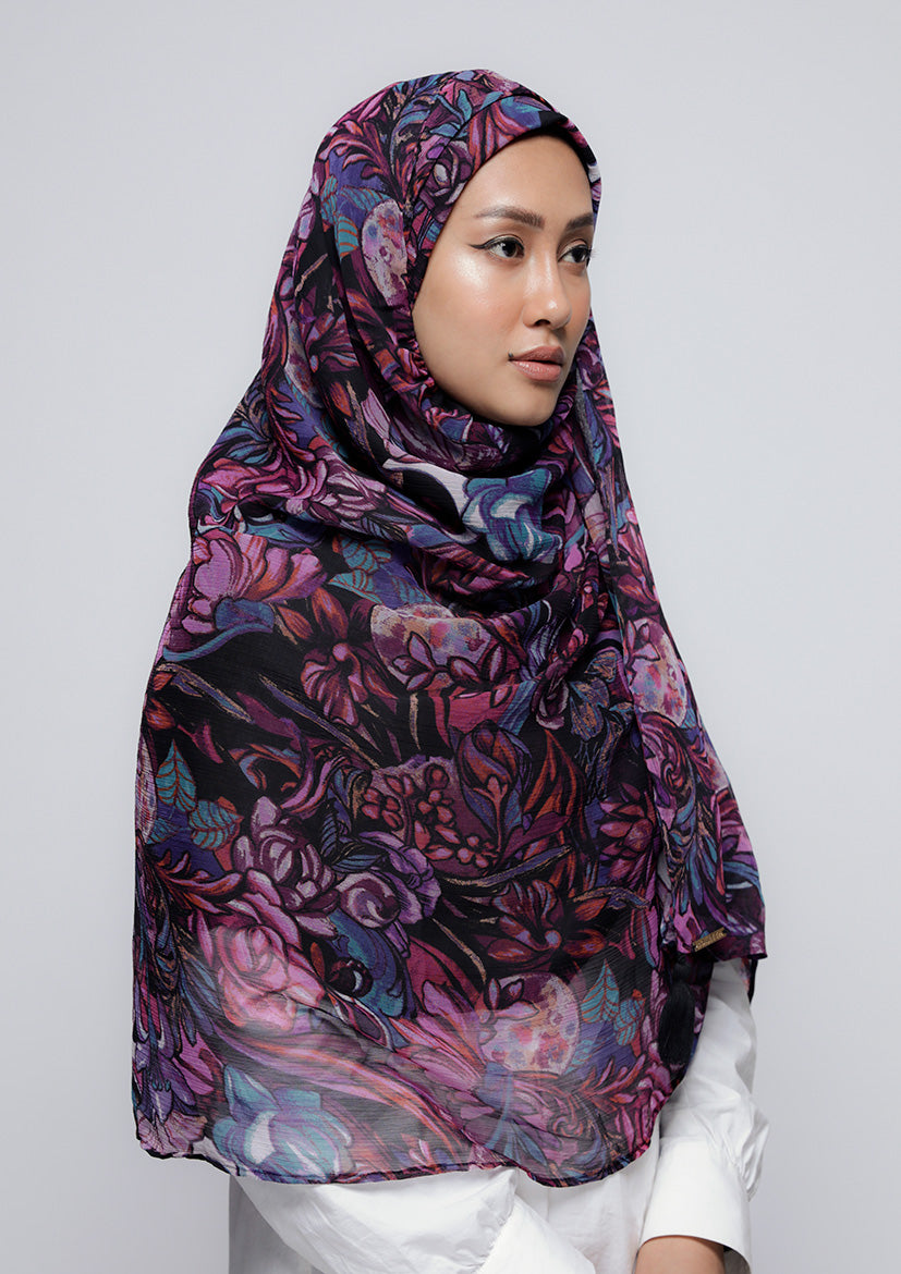 Brave Heart - Printed Crinkled Chiffon