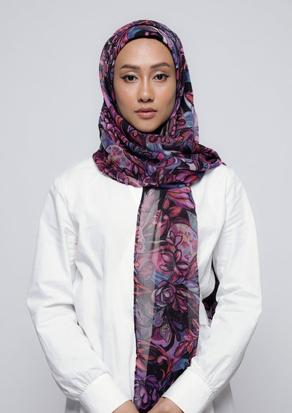 Brave Heart - Printed Crinkled Chiffon