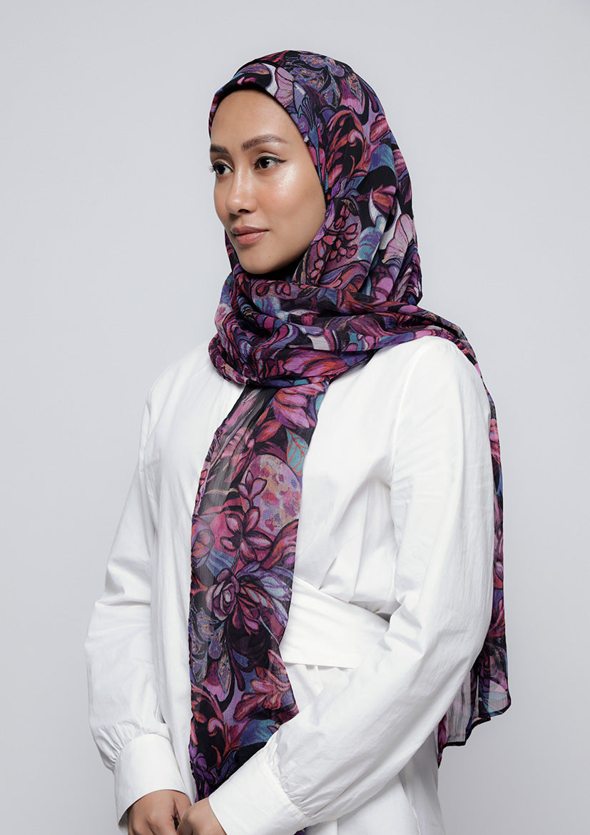 Brave Heart - Printed Crinkled Chiffon
