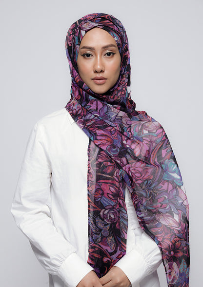 Brave Heart - Printed Crinkled Chiffon