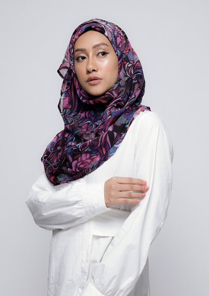 Brave Heart - Printed Crinkled Chiffon