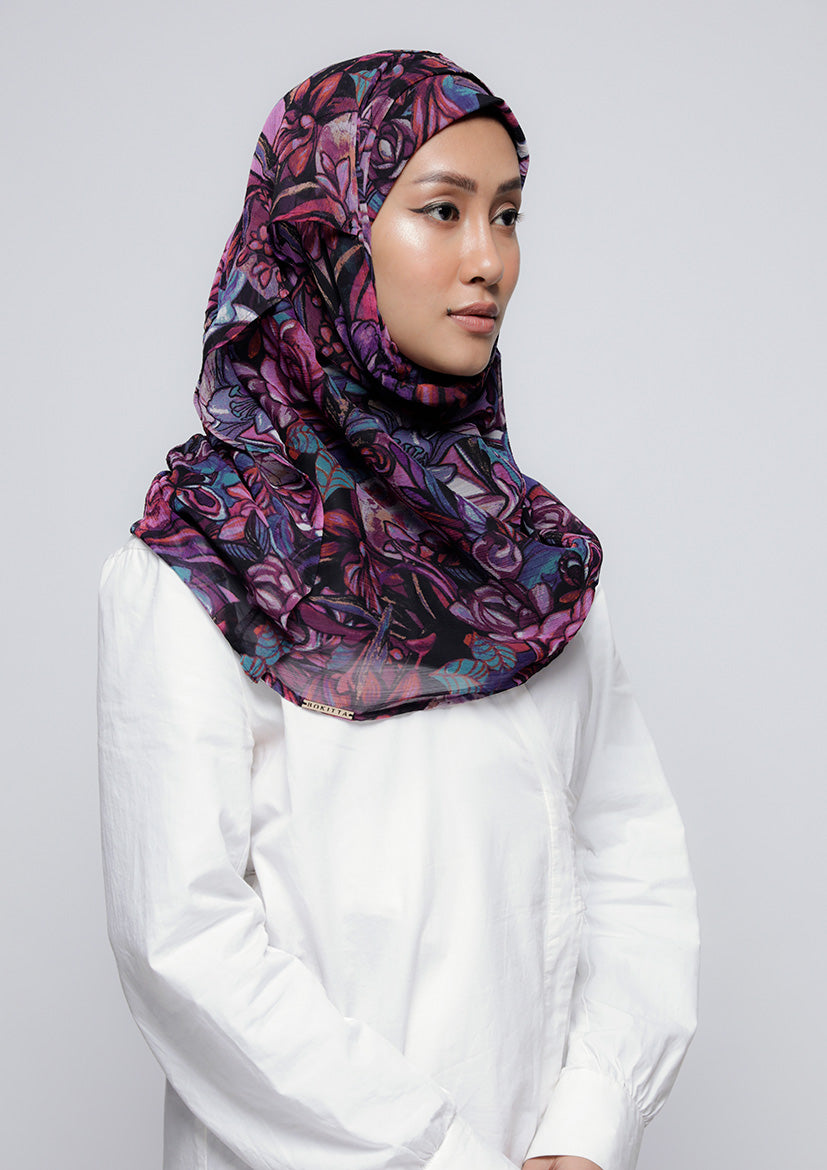 Brave Heart - Printed Crinkled Chiffon
