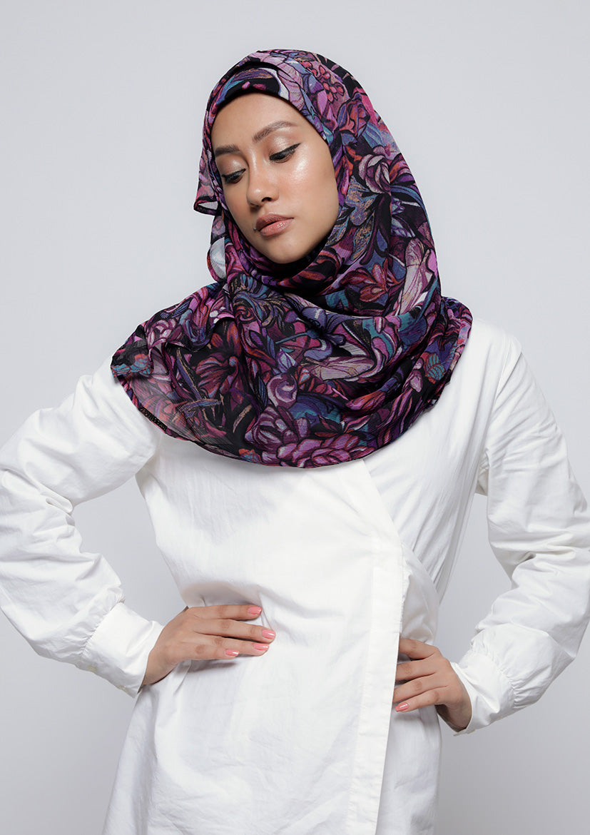 Brave Heart - Printed Crinkled Chiffon