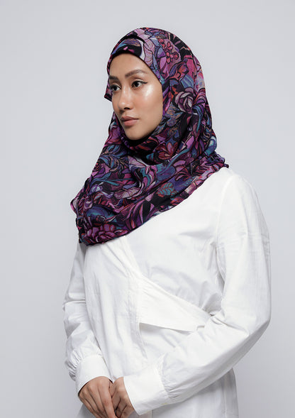 Brave Heart - Printed Crinkled Chiffon