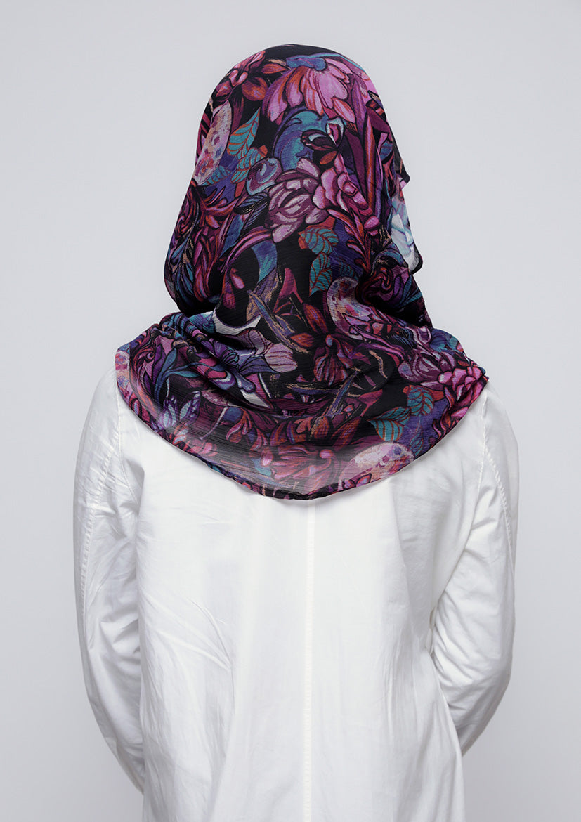 Brave Heart - Printed Crinkled Chiffon