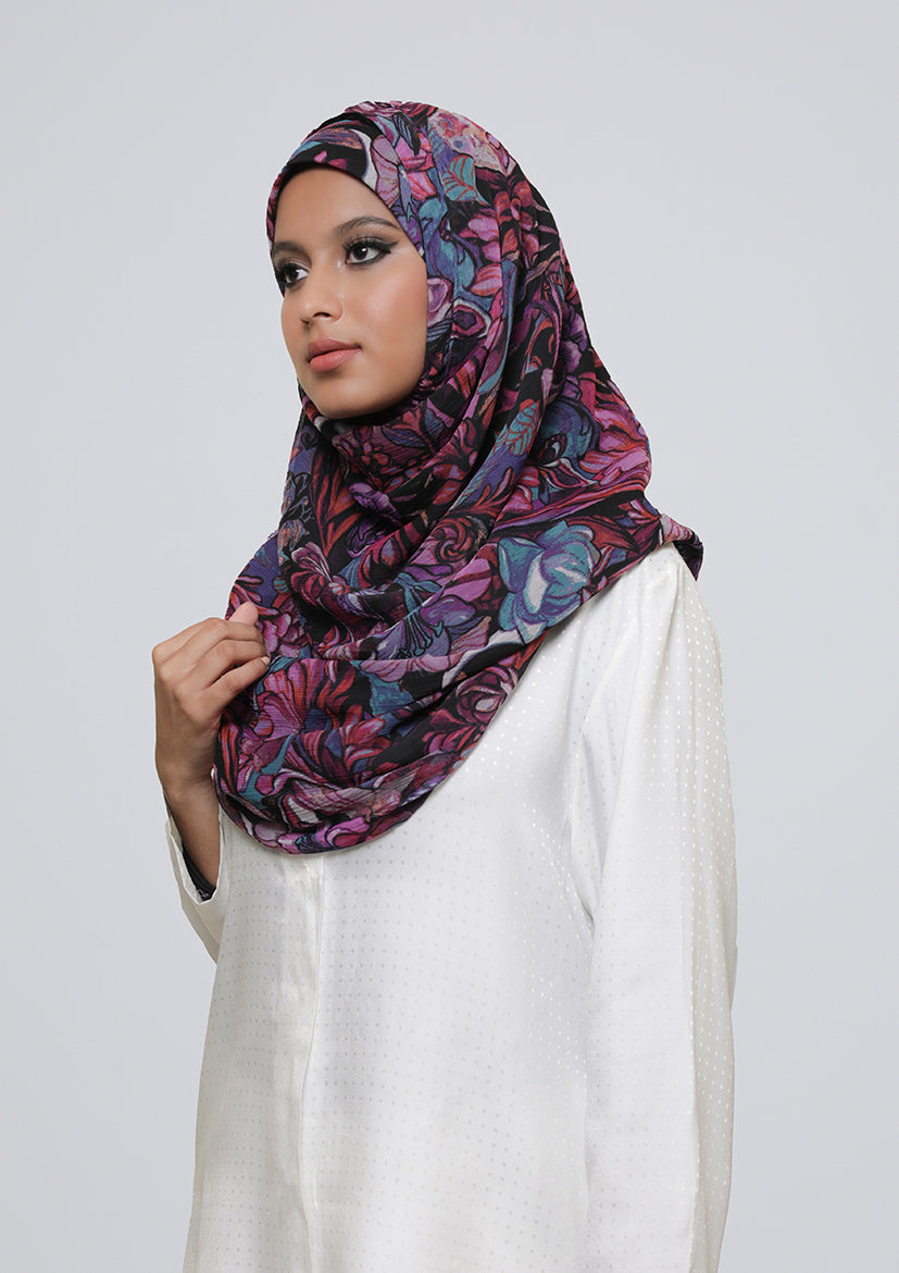 Brave Heart - Printed Crinkled Chiffon