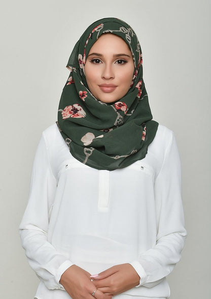 Chains Green - Gorgette - BOKITTA Hijab