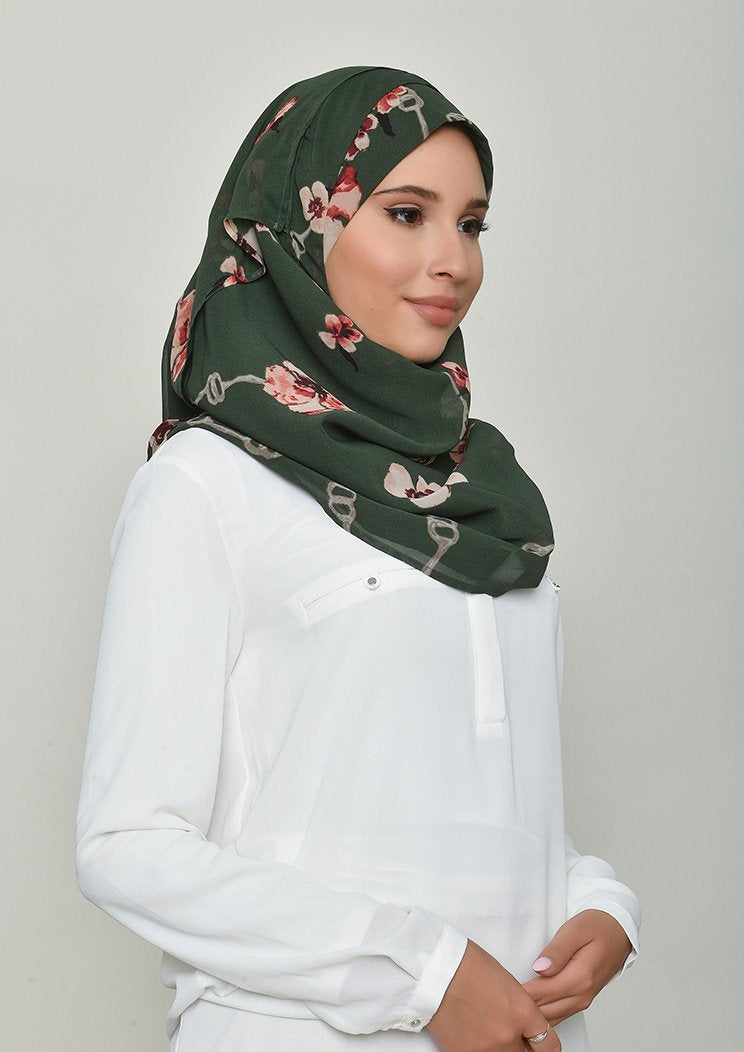 Chains Green - Gorgette - BOKITTA Hijab
