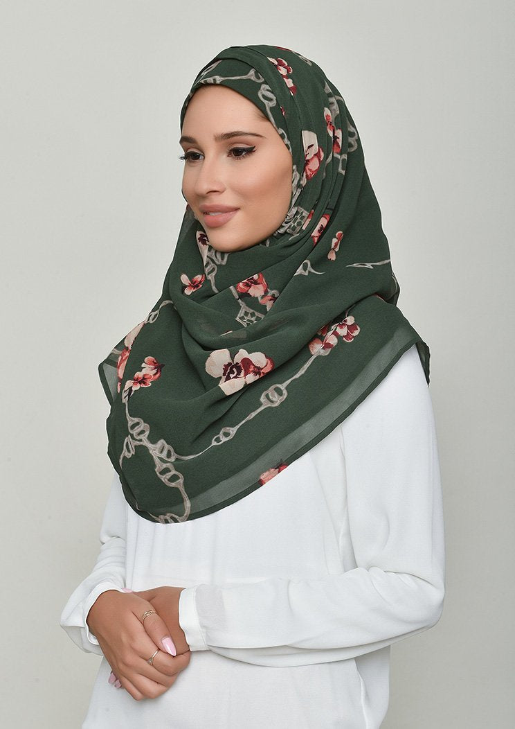 Chains Green - Gorgette - BOKITTA Hijab