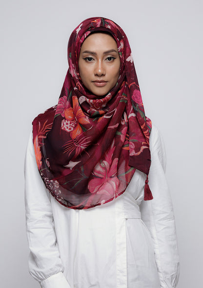 Light My Fire - Printed Crinkled Chiffon
