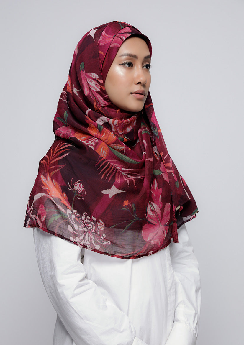 Light My Fire - Printed Crinkled Chiffon