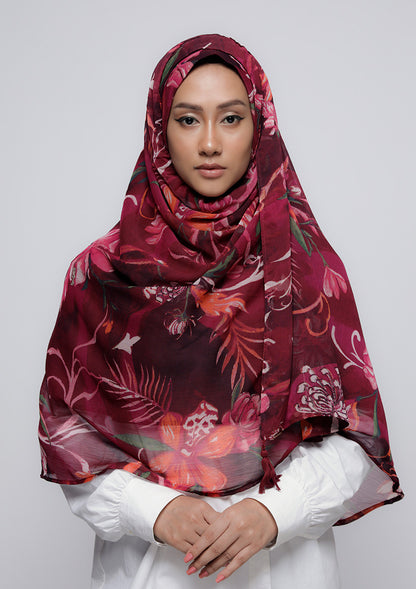 Light My Fire - Printed Crinkled Chiffon