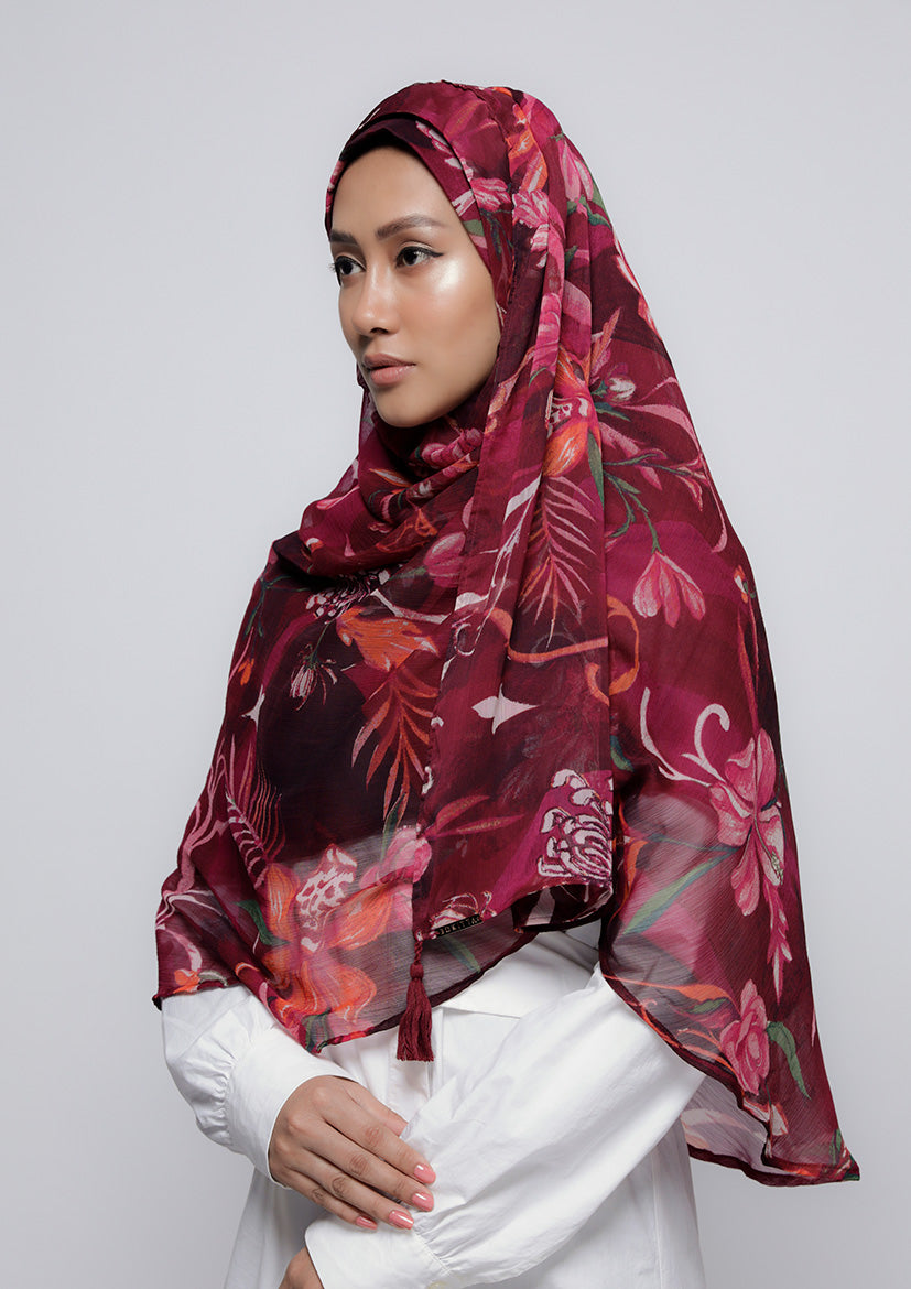Light My Fire - Printed Crinkled Chiffon