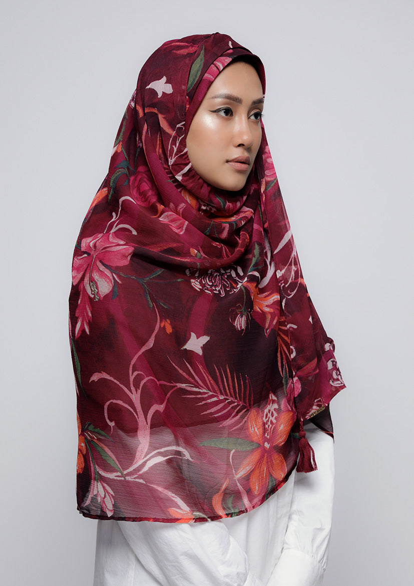 Light My Fire - Printed Crinkled Chiffon