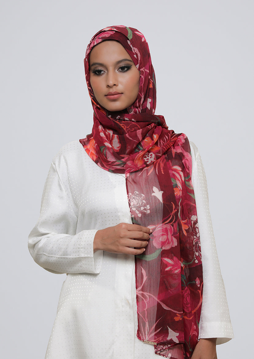 Light My Fire - Printed Crinkled Chiffon