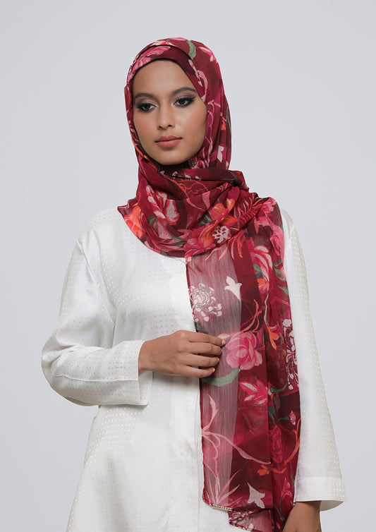 Light My Fire - Printed Crinkled Chiffon