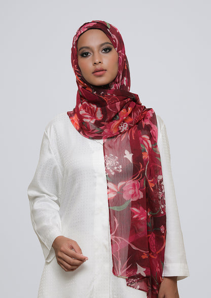 Light My Fire - Printed Crinkled Chiffon