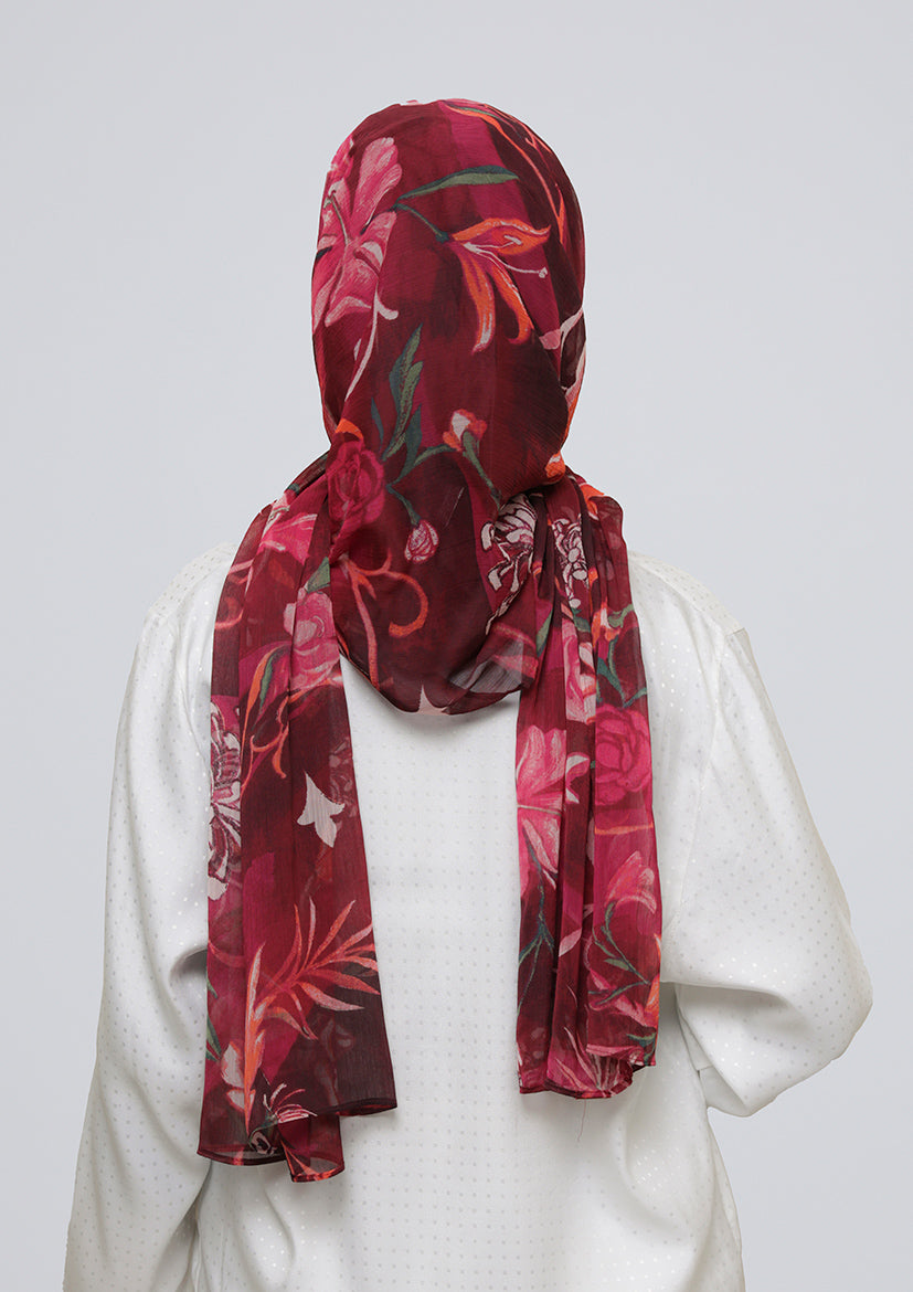 Light My Fire - Printed Crinkled Chiffon
