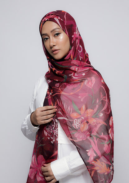 Light My Fire - Printed Crinkled Chiffon