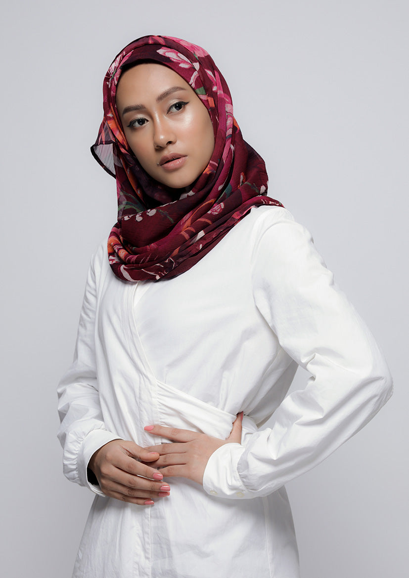 Light My Fire - Printed Crinkled Chiffon