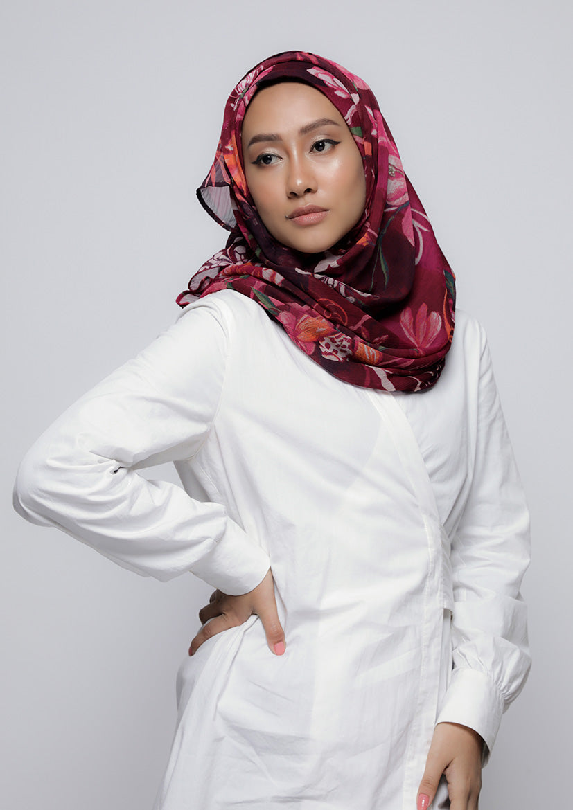 Light My Fire - Printed Crinkled Chiffon